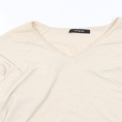 Womens UK Size 10 Marks and Spencer Beige Pullover Jumper