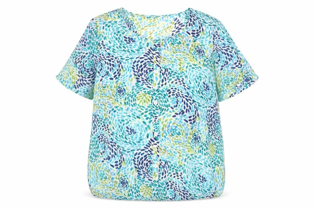 Womens UK Size XL Damart Multicoloured Basic Button-Up