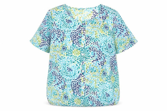 Womens UK Size XL Damart Multicoloured Basic Button-Up