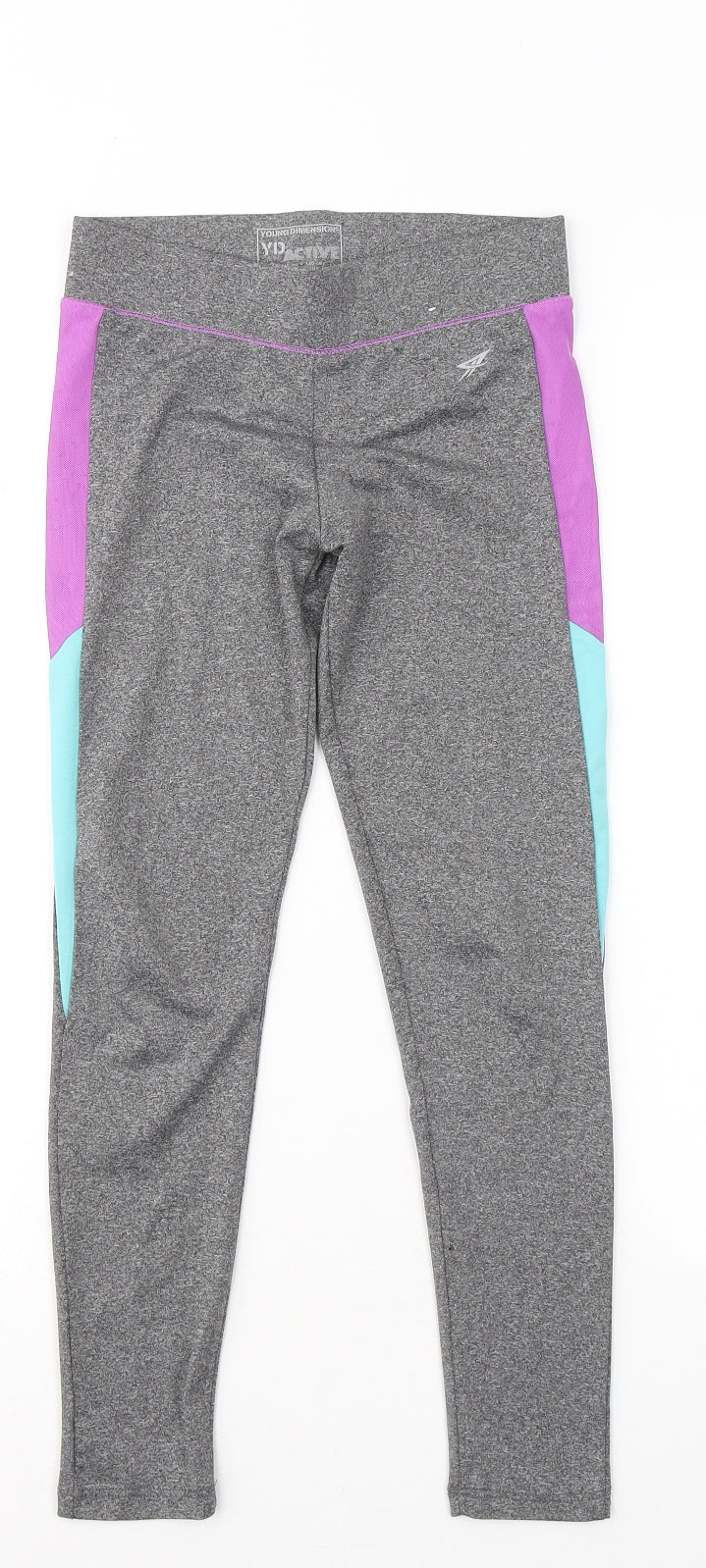 Young Dimension Girls Grey Polyester Jogger Trousers Size 9 Months Regular