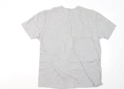 Union Mens Grey Cotton T-Shirt Size 2XL Round Neck - New York City