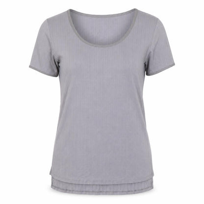 Womens UK Size 8 Jeff & Co Grey Basic T-Shirt