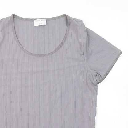 Womens UK Size 8 Jeff & Co Grey Basic T-Shirt