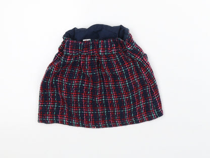 Dunnes Stores Girls Multicoloured Check Cotton A-Line Skirt Size 12-18 Months