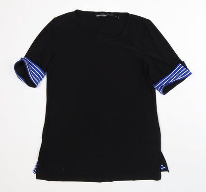 Womens UK Size M Nina Leonard Black Basic T-Shirt