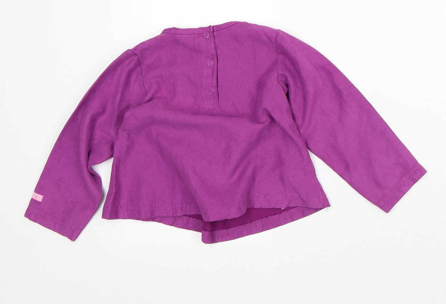 Sesame Girls Purple Polyester Tunic T-Shirt Size 2 Years Round Neck