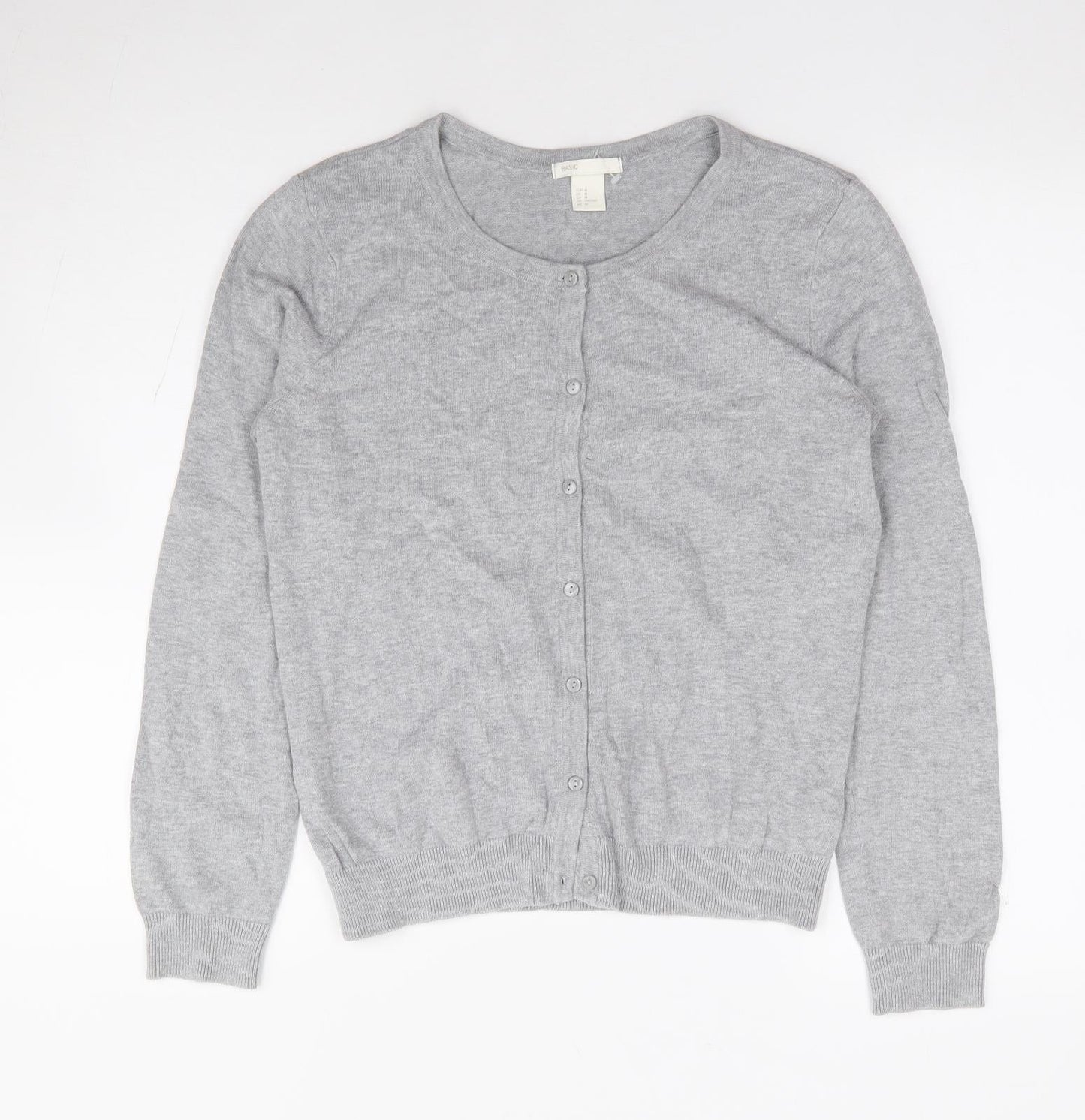 Womens UK Size M H&M Grey Cardigan Jumper
