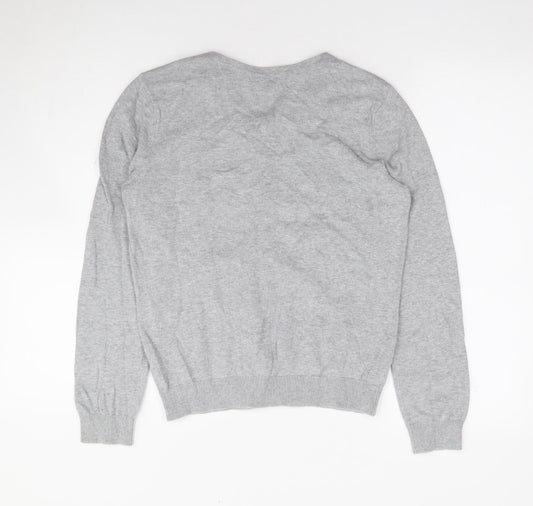 Womens UK Size M H&M Grey Cardigan Jumper