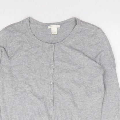 Womens UK Size M H&M Grey Cardigan Jumper