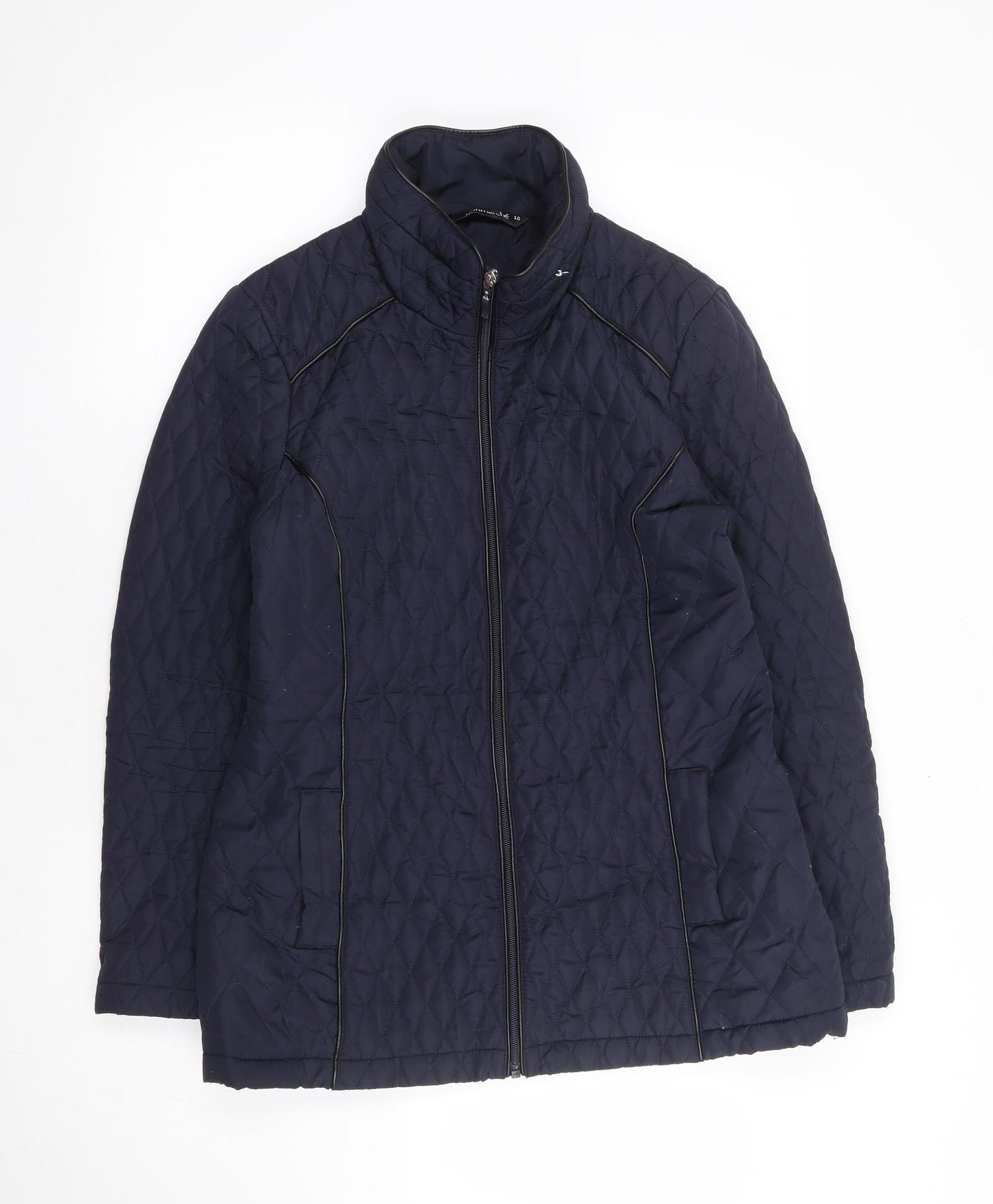 Womens UK Size 10 Bonmarché Blue Rain Coat