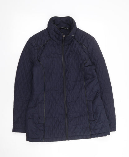Womens UK Size 10 Bonmarché Blue Rain Coat