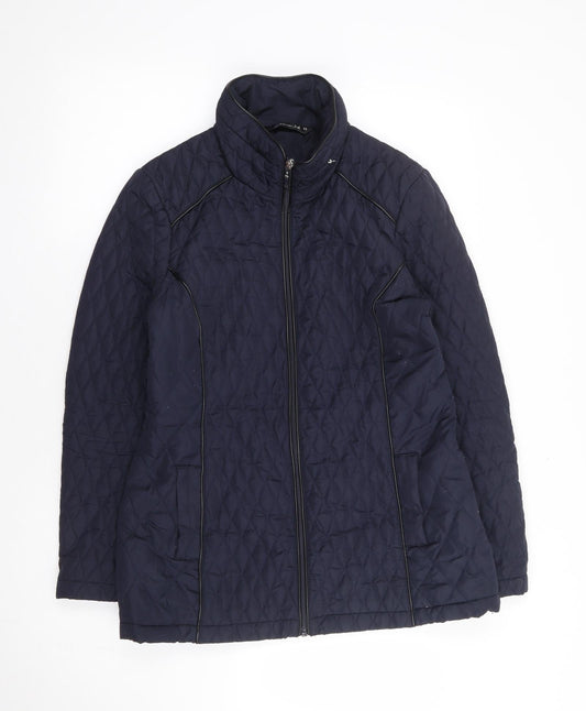 Womens UK Size 10 Bonmarché Blue Rain Coat