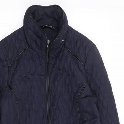 Womens UK Size 10 Bonmarché Blue Rain Coat