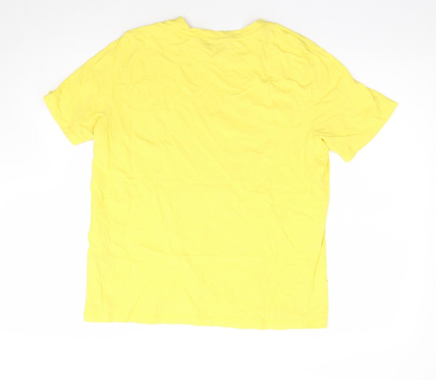 Womens UK Size L Pieces Yellow Basic T-Shirt