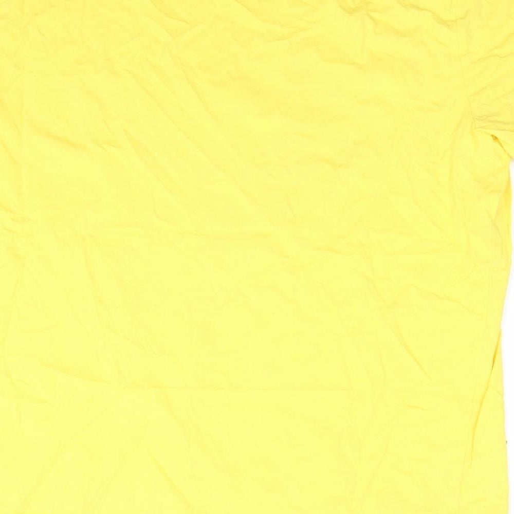 Womens UK Size L Pieces Yellow Basic T-Shirt