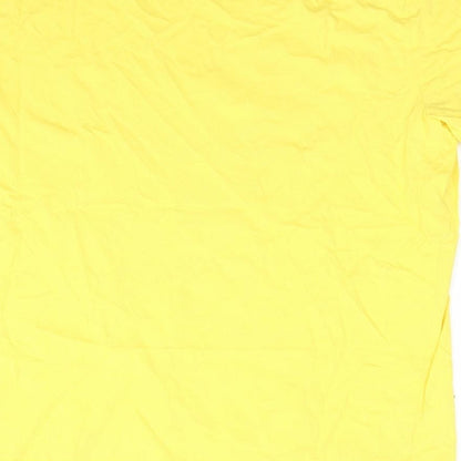 Womens UK Size L Pieces Yellow Basic T-Shirt