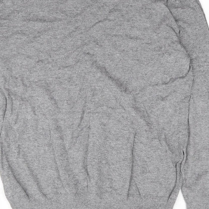 George Mens Grey Round Neck Cotton Pullover Jumper Size XL