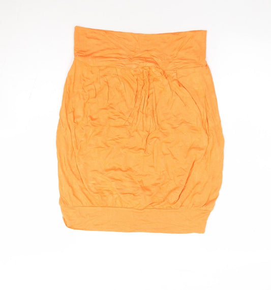 Papaya Womens Orange Viscose Basic Tank Size 10 Off the Shoulder