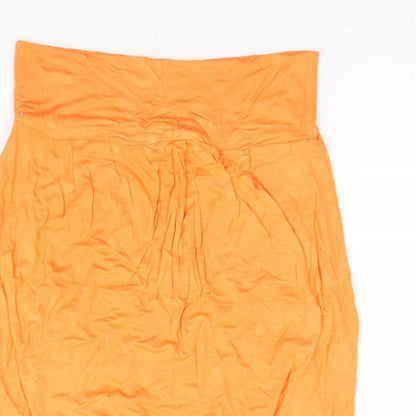 Papaya Womens Orange Viscose Basic Tank Size 10 Off the Shoulder