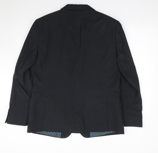 Mens UK Size 44 One Six Five Regular Blue Suit Jacket
