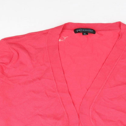 Womens UK Size XL Paramour Pink Shrug Jumper