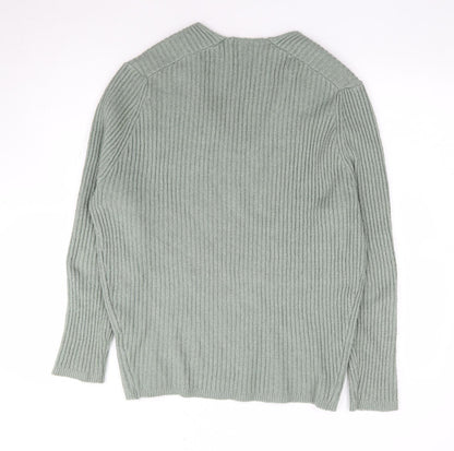 Primark Womens Green V-Neck Polyester Pullover Jumper Size S