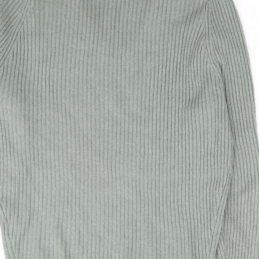 Primark Womens Green V-Neck Polyester Pullover Jumper Size S