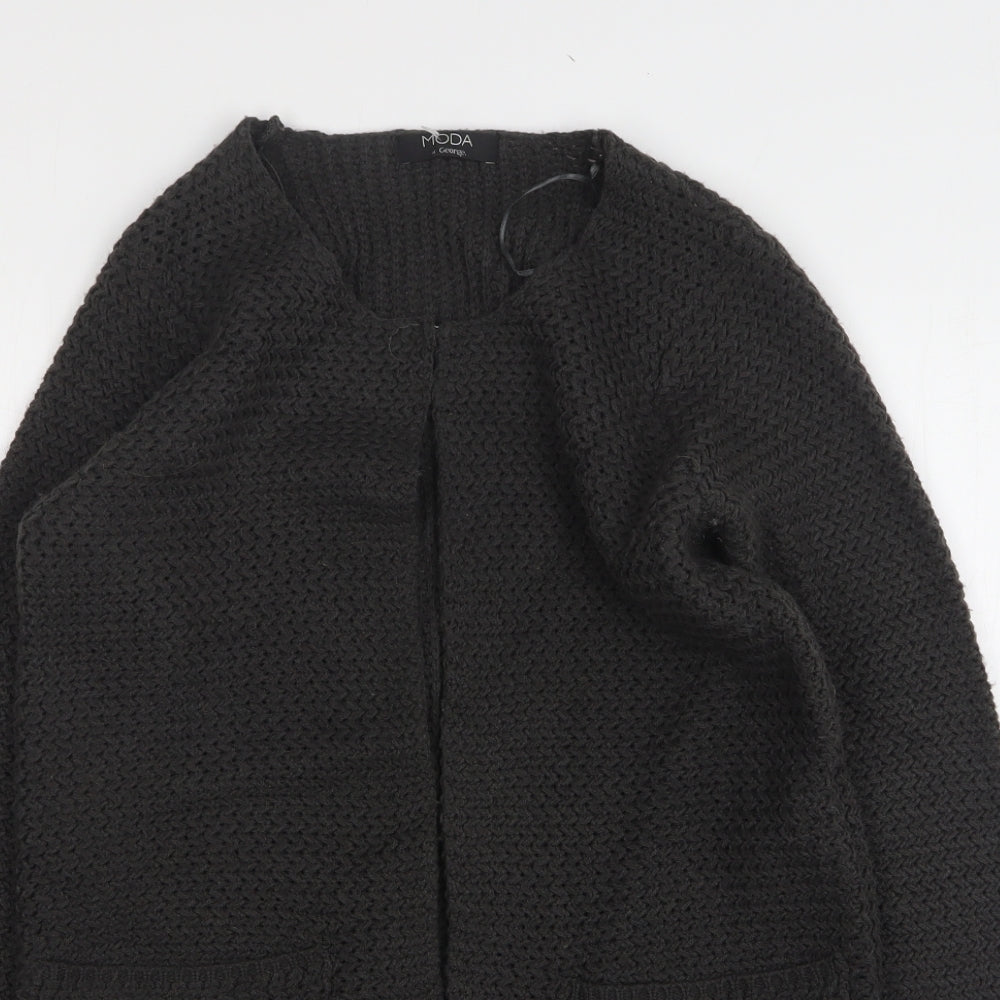 George Womens Grey Round Neck Acrylic Cardigan Jumper Size 10