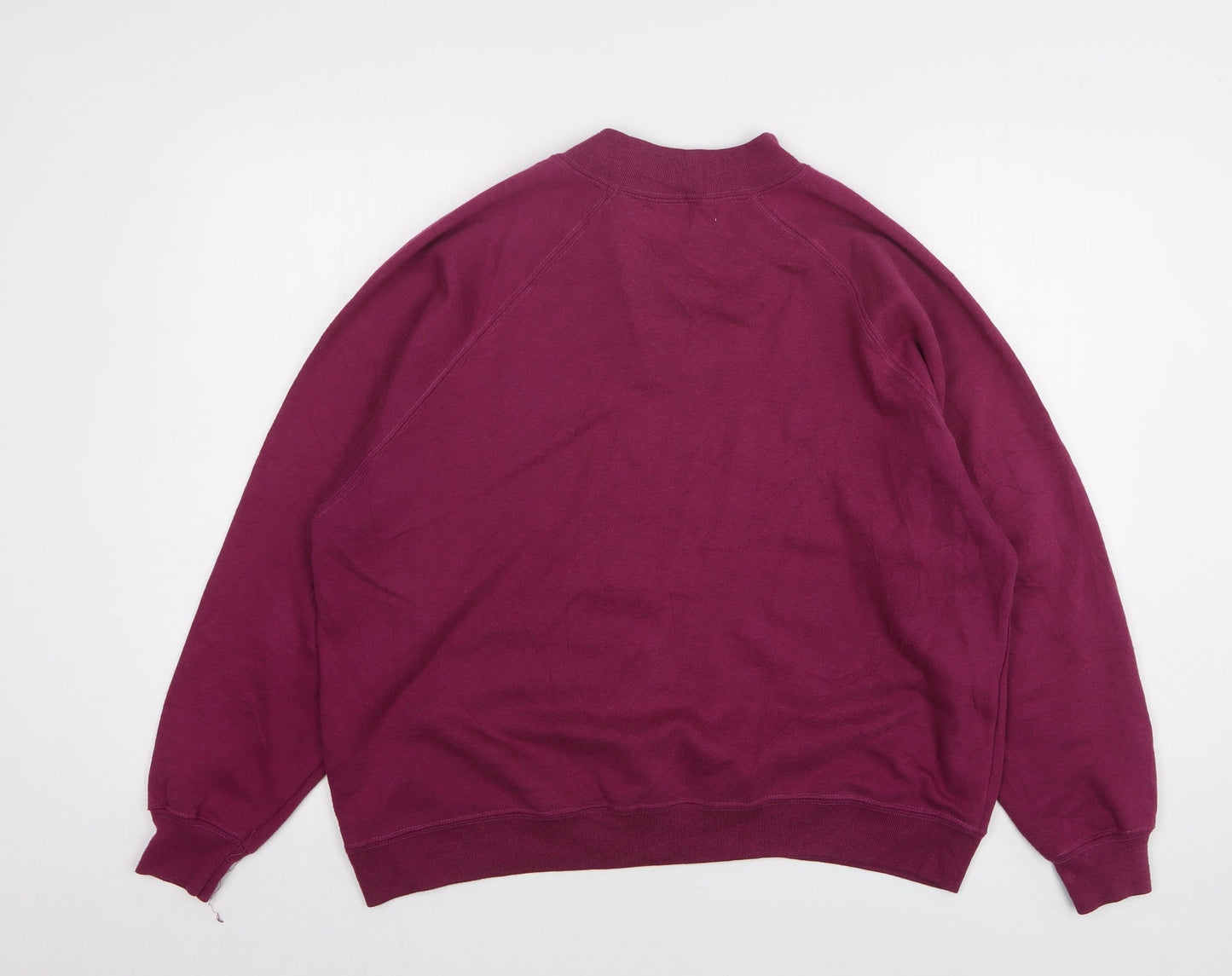 Compliments Womens Purple Polyester Pullover Sweatshirt Size L