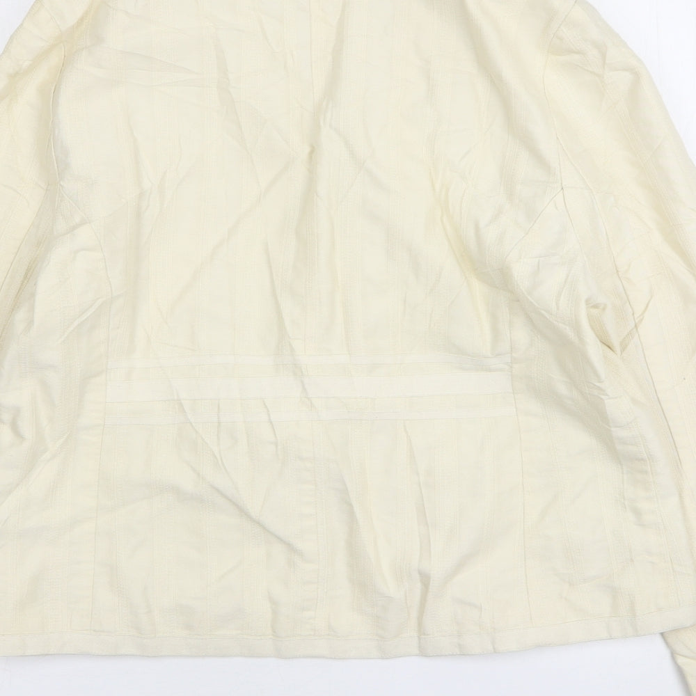 Atmosphere Womens Beige Cotton Jacket Blazer Size 16