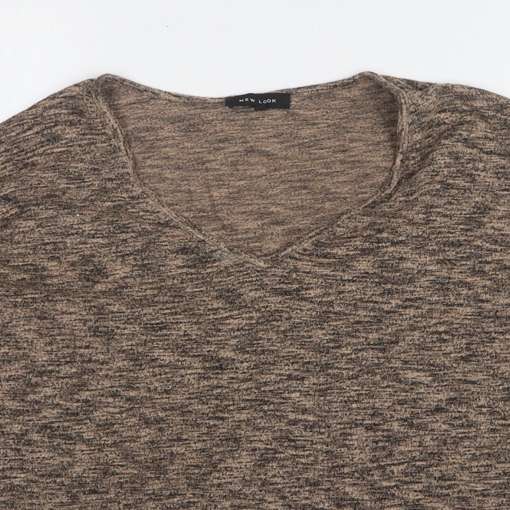 Womens UK Size M New Look Brown Pullover Jumper