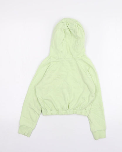 Pep&Co Girls Green Cotton Pullover Hoodie Size 7-8 Years