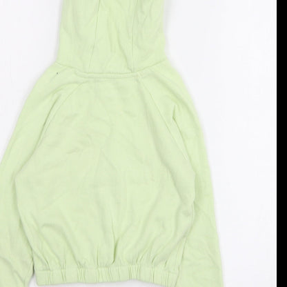 Pep&Co Girls Green Cotton Pullover Hoodie Size 7-8 Years