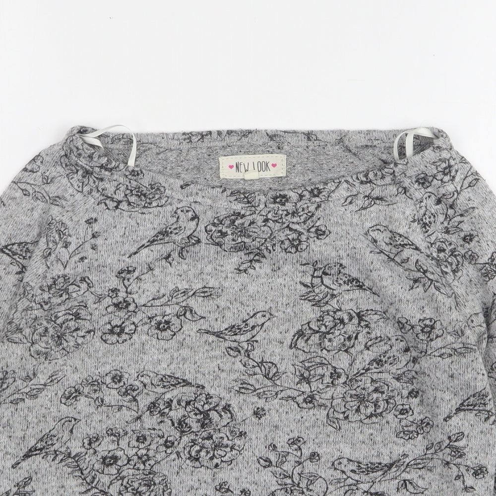 Womens UK Size 8 New Look Grey Pullover Jumper