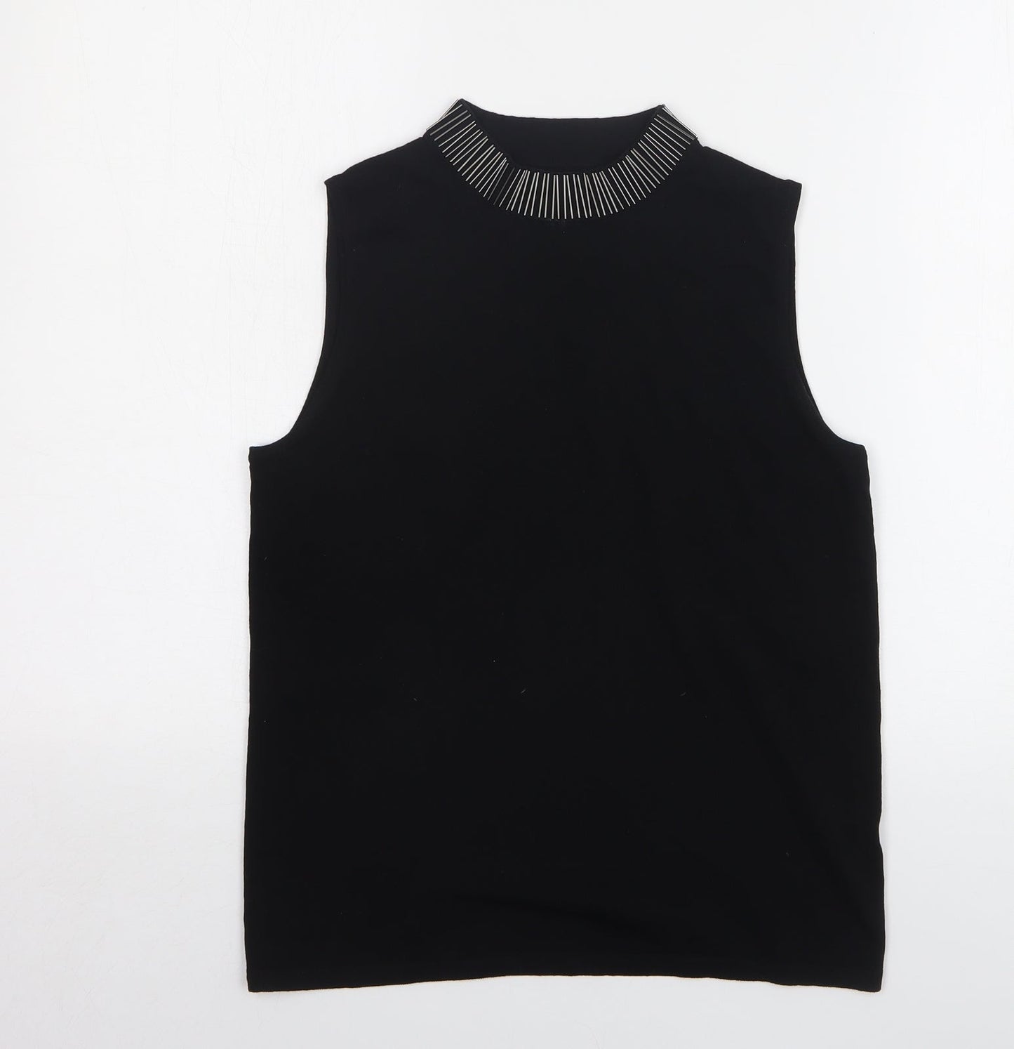 Womens UK Size 12 Dorothy Perkins Black Basic T-Shirt