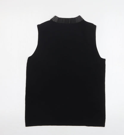 Womens UK Size 12 Dorothy Perkins Black Basic T-Shirt