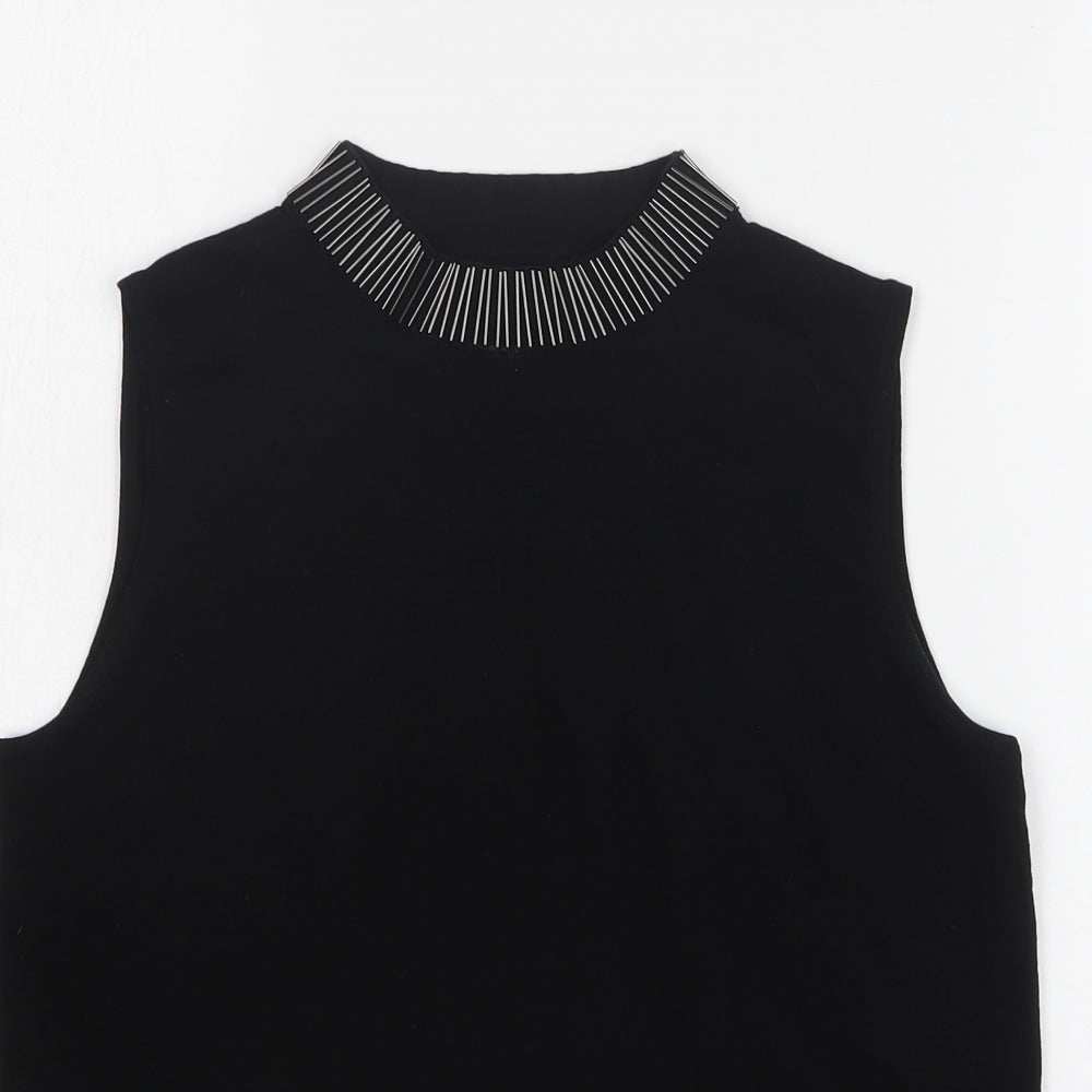 Womens UK Size 12 Dorothy Perkins Black Basic T-Shirt