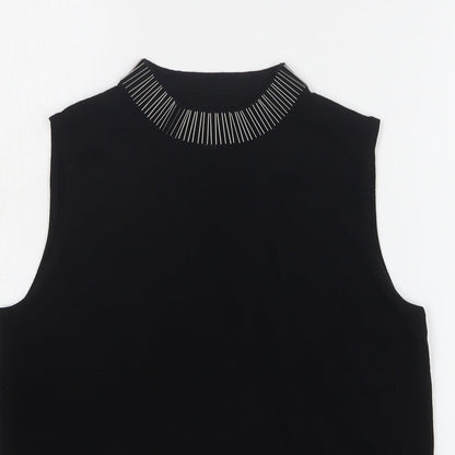 Womens UK Size 12 Dorothy Perkins Black Basic T-Shirt