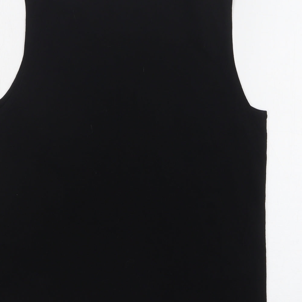 Womens UK Size 12 Dorothy Perkins Black Basic T-Shirt