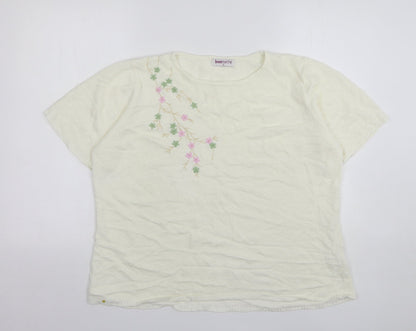 Womens UK Size M Bonmarché Ivory Pullover Jumper