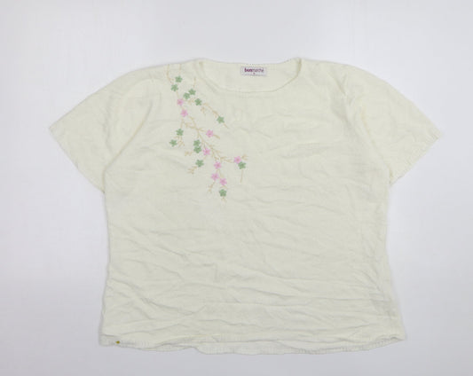 Womens UK Size M Bonmarché Ivory Pullover Jumper