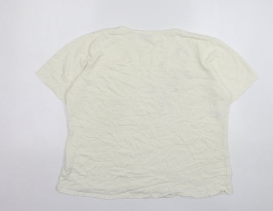 Womens UK Size M Bonmarché Ivory Pullover Jumper