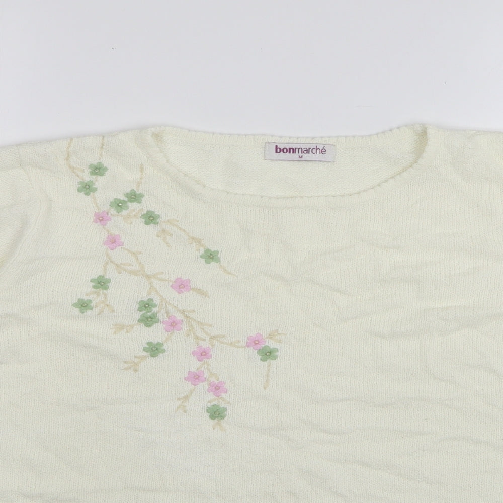 Womens UK Size M Bonmarché Ivory Pullover Jumper
