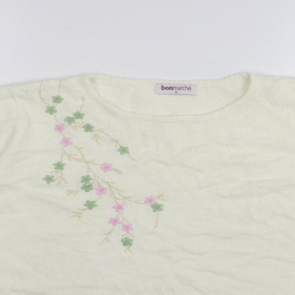 Womens UK Size M Bonmarché Ivory Pullover Jumper