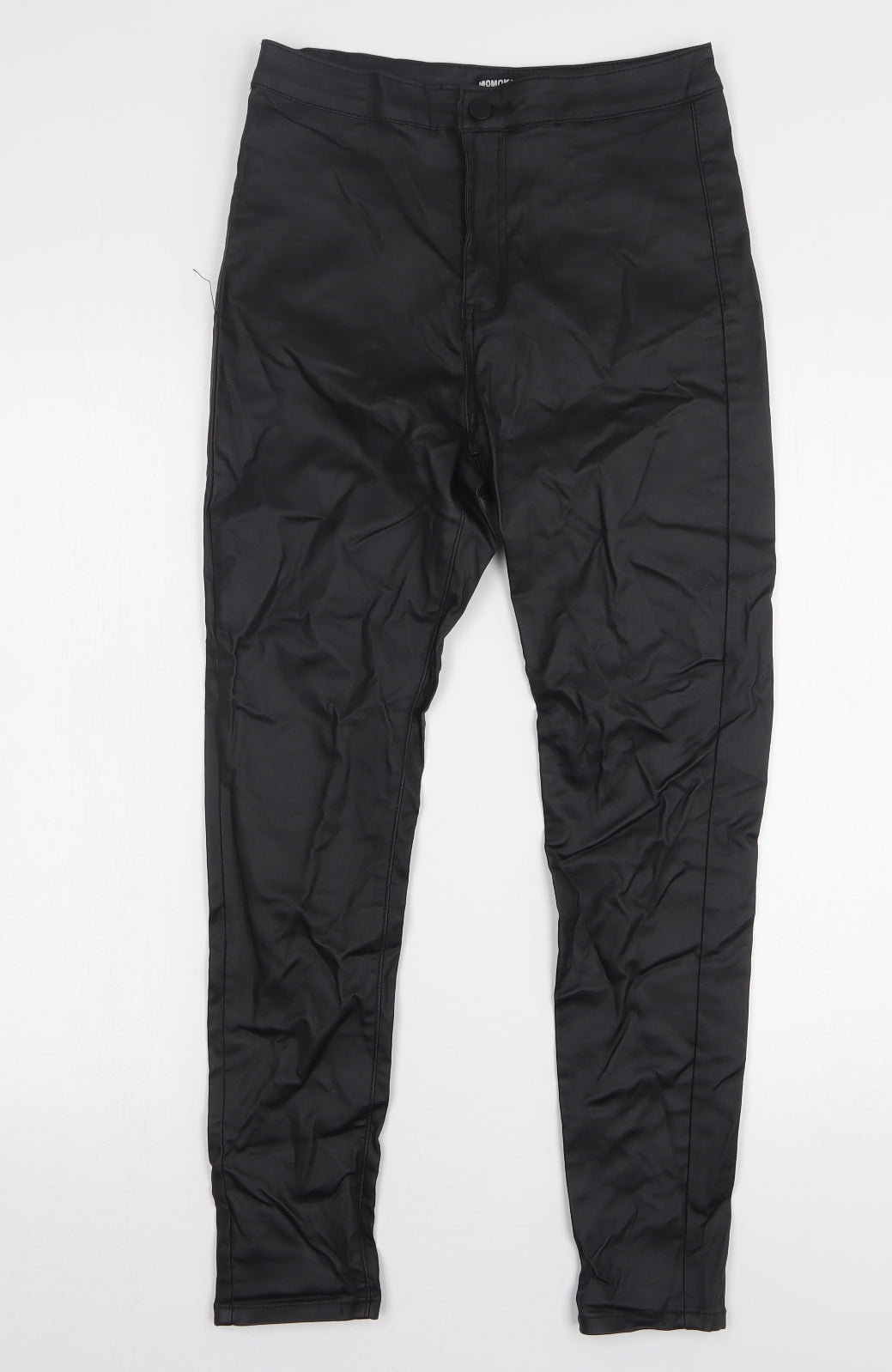 Womens UK Size 12 Momokrom Regular Fit Skinny Black Jeans