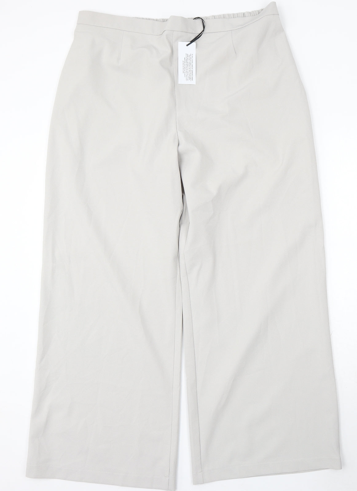 Nightingales Womens Grey Polyester Trousers Size 38 L30 in Regular