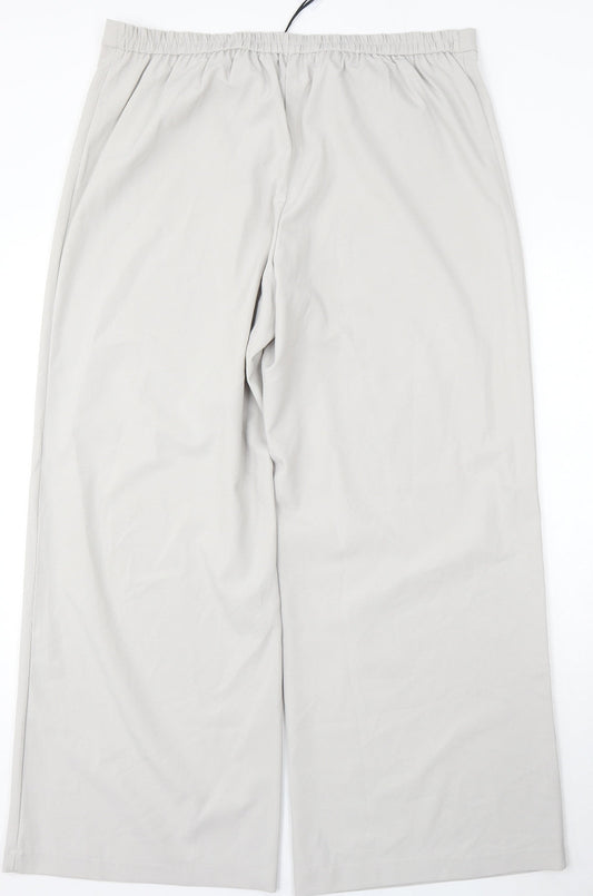 Nightingales Womens Grey Polyester Trousers Size 38 L30 in Regular