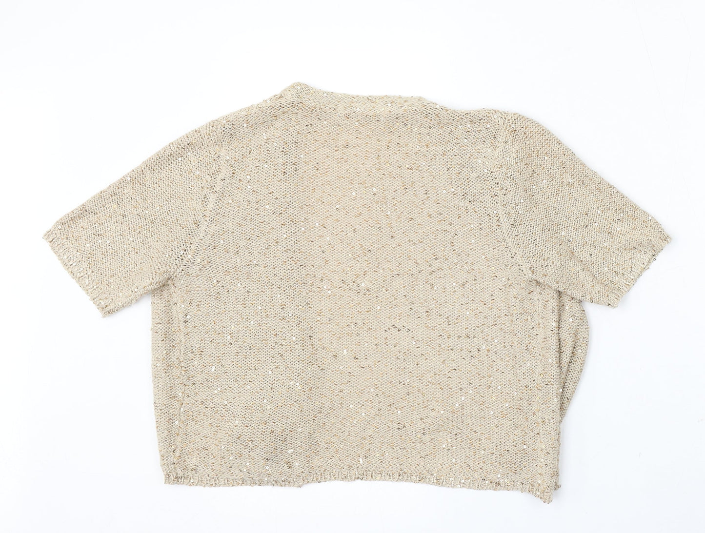 Womens UK Size S Marks and Spencer Beige Cardigan Jumper