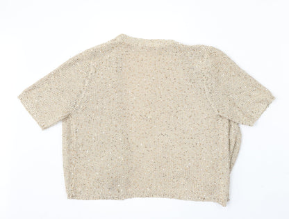 Womens UK Size S Marks and Spencer Beige Cardigan Jumper