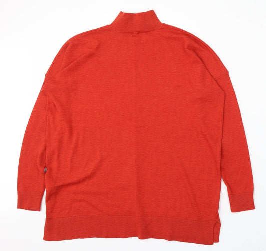 Womens UK Size 10 Warehouse Orange Pullover Jumper